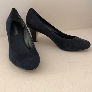 Blue suede Banana Republic heels